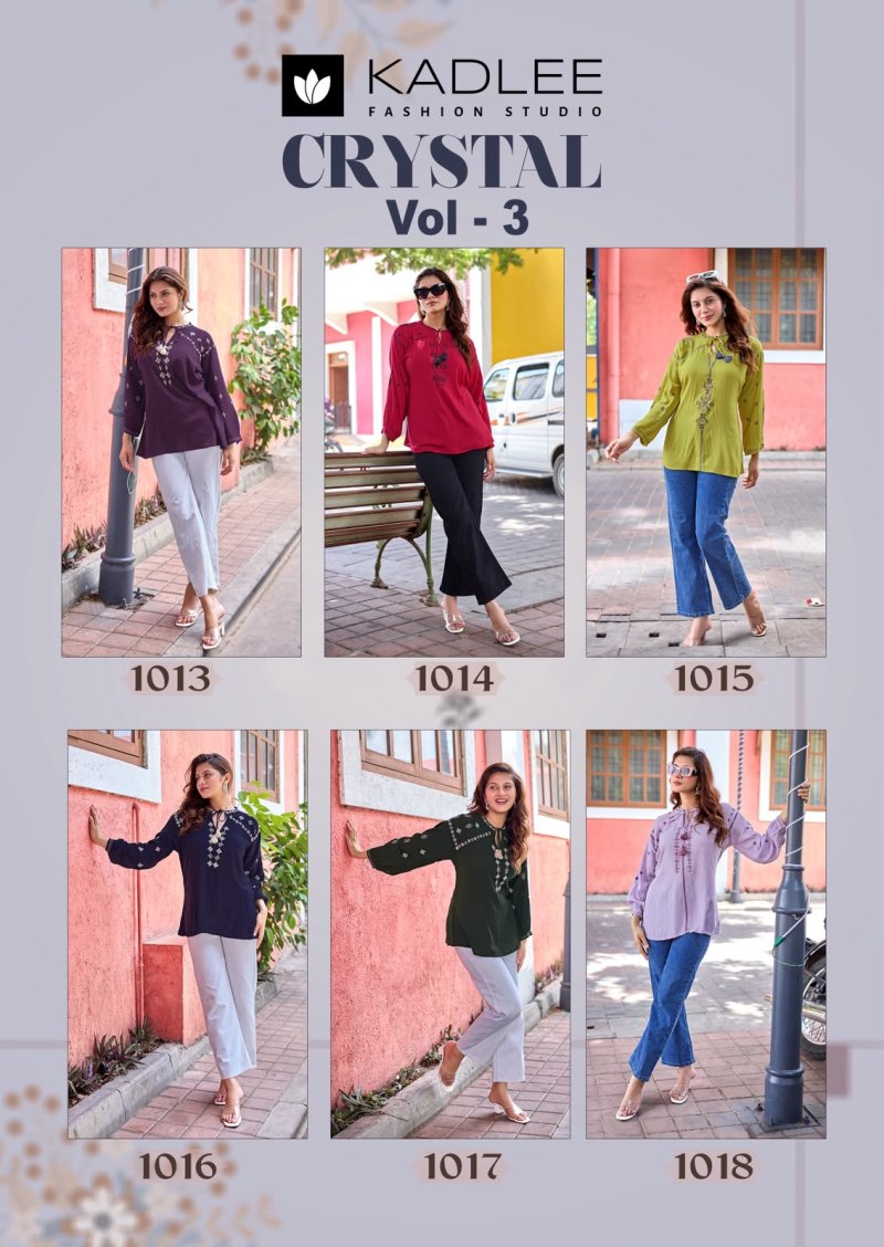 Crystal Vol 3 By Kadlee Rayon Wrinkle Western Ladies Top